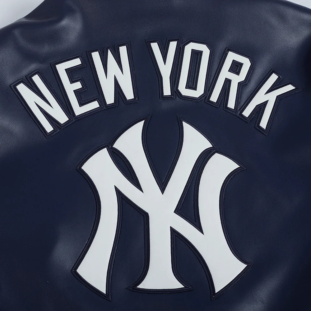 MLB NEW YORK YANKEES CITY SIGNATURE MEN'S LEATHER VARSITY JACKET