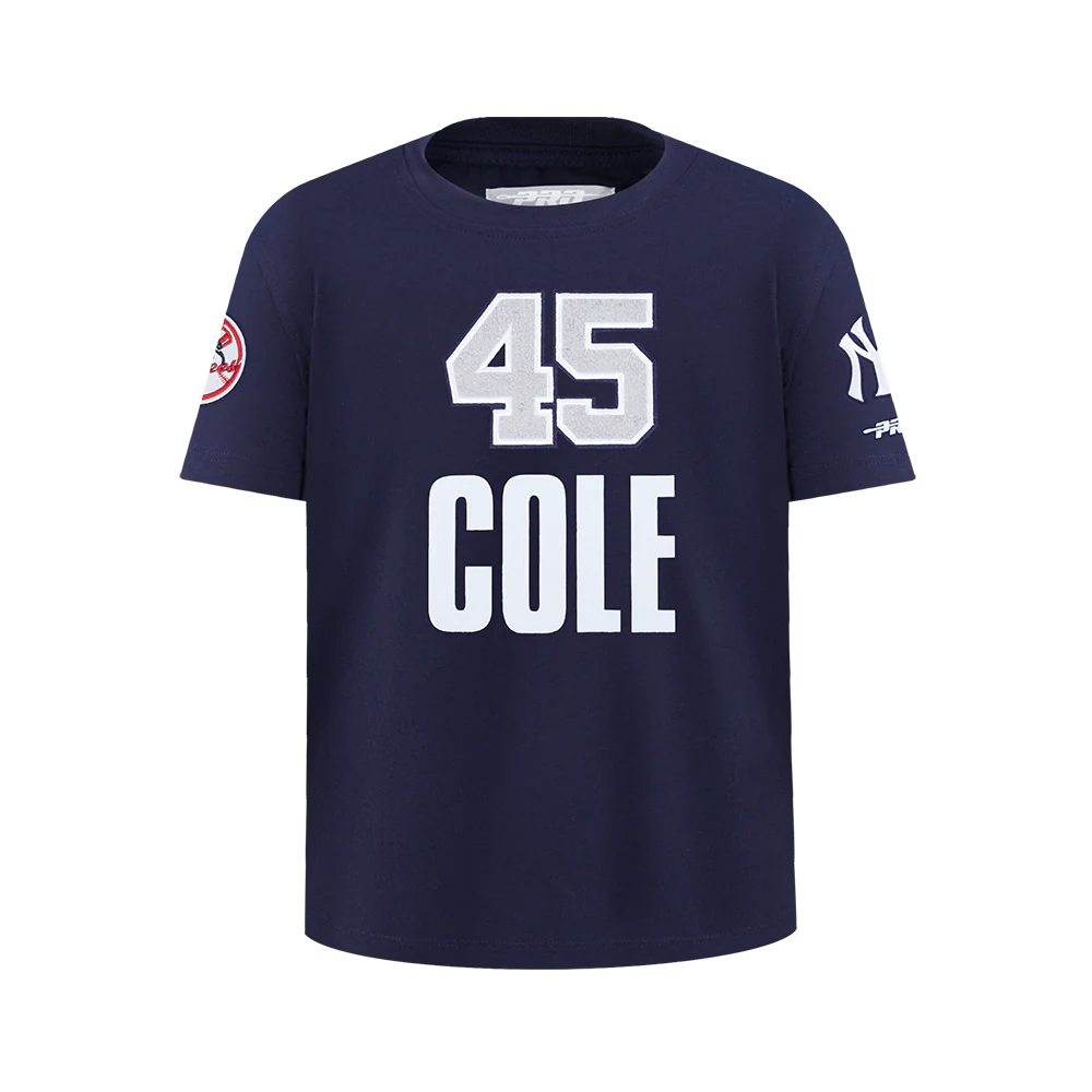 MLB NEW YORK YANKEES GERRIT COLE #45 CLASSIC PLAYER NAME AND NUMBER BIG BOY'S TEE