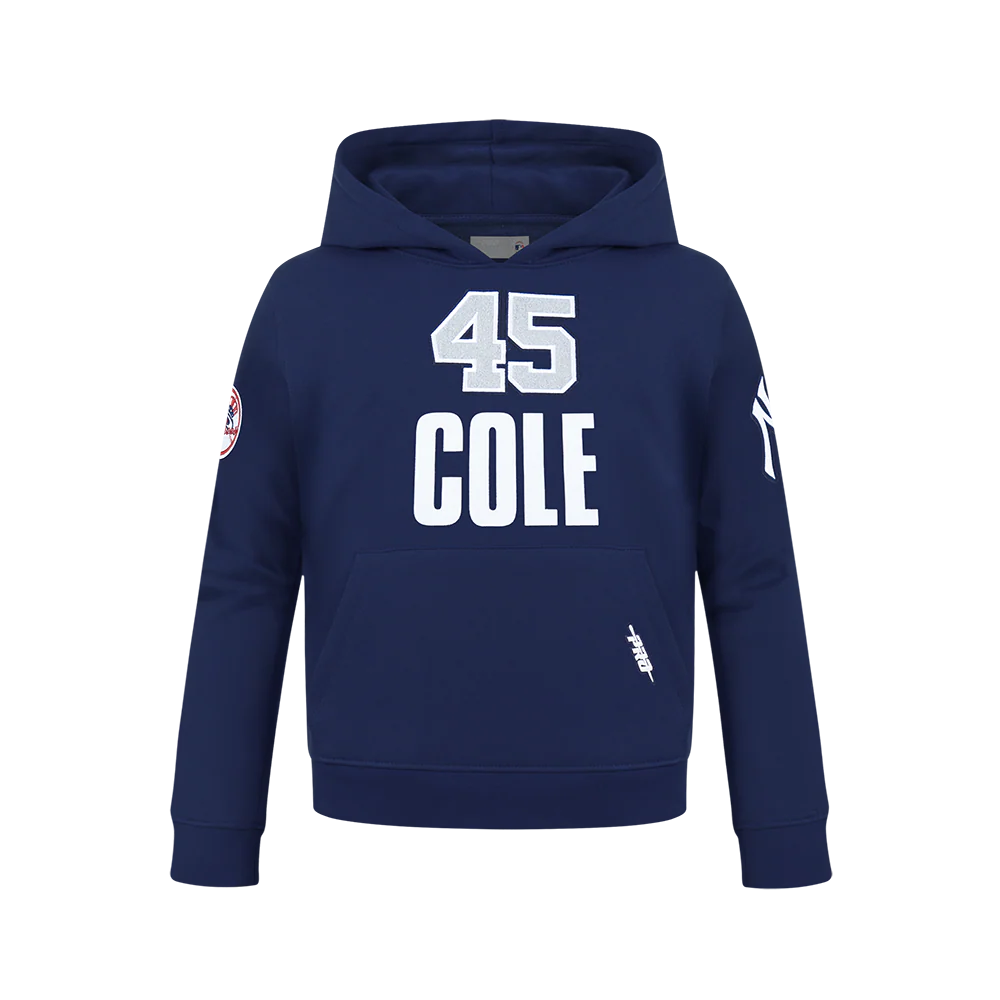MLB NEW YORK YANKEES GERRIT COLE #45 CLASSIC PLAYER NAME AND NUMBER BIG BOY'S FLC PO HOODIE
