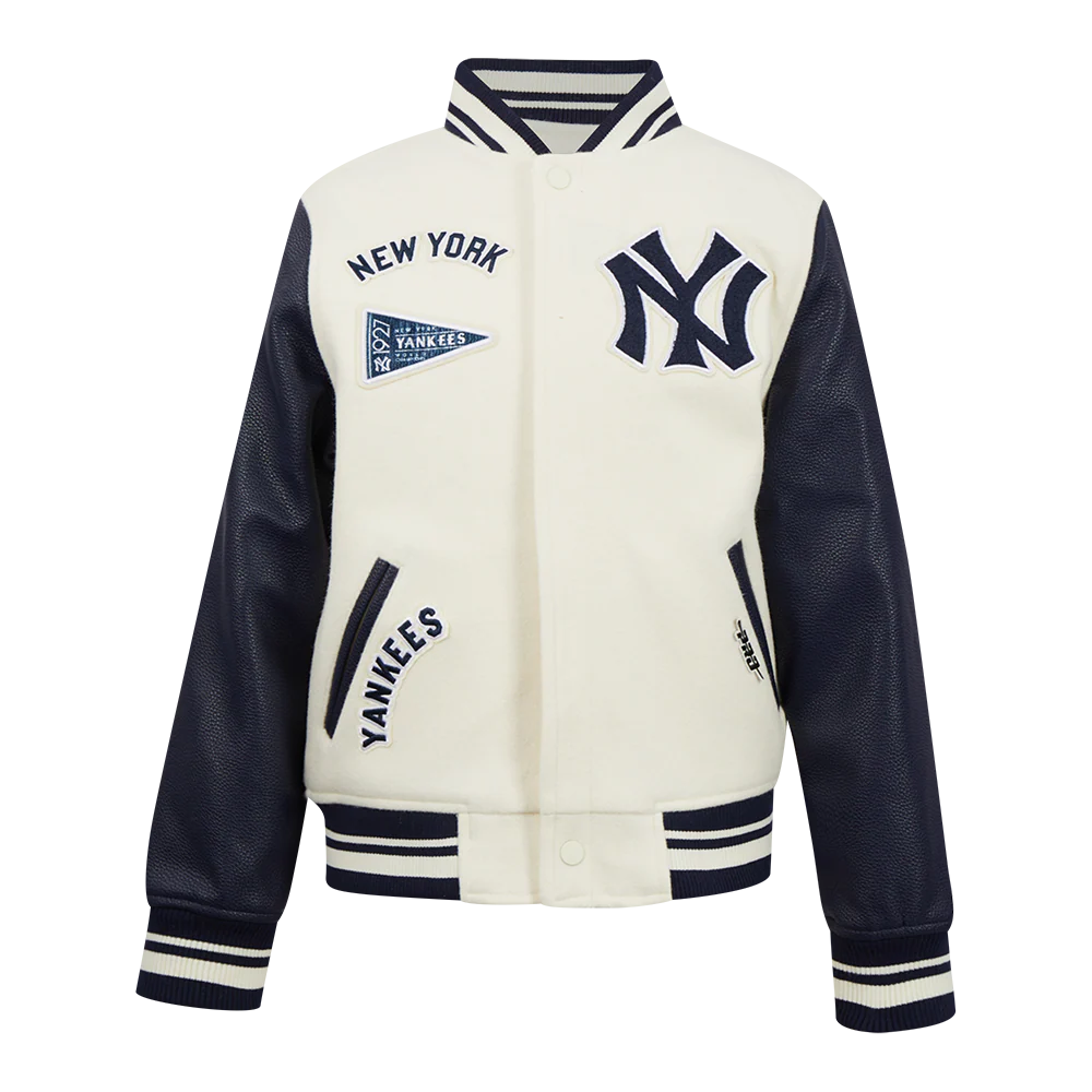 MLB NEW YORK YANKEES RETRO CLASSIC BIG BOYS RIB WOOL VARSITY JACKET