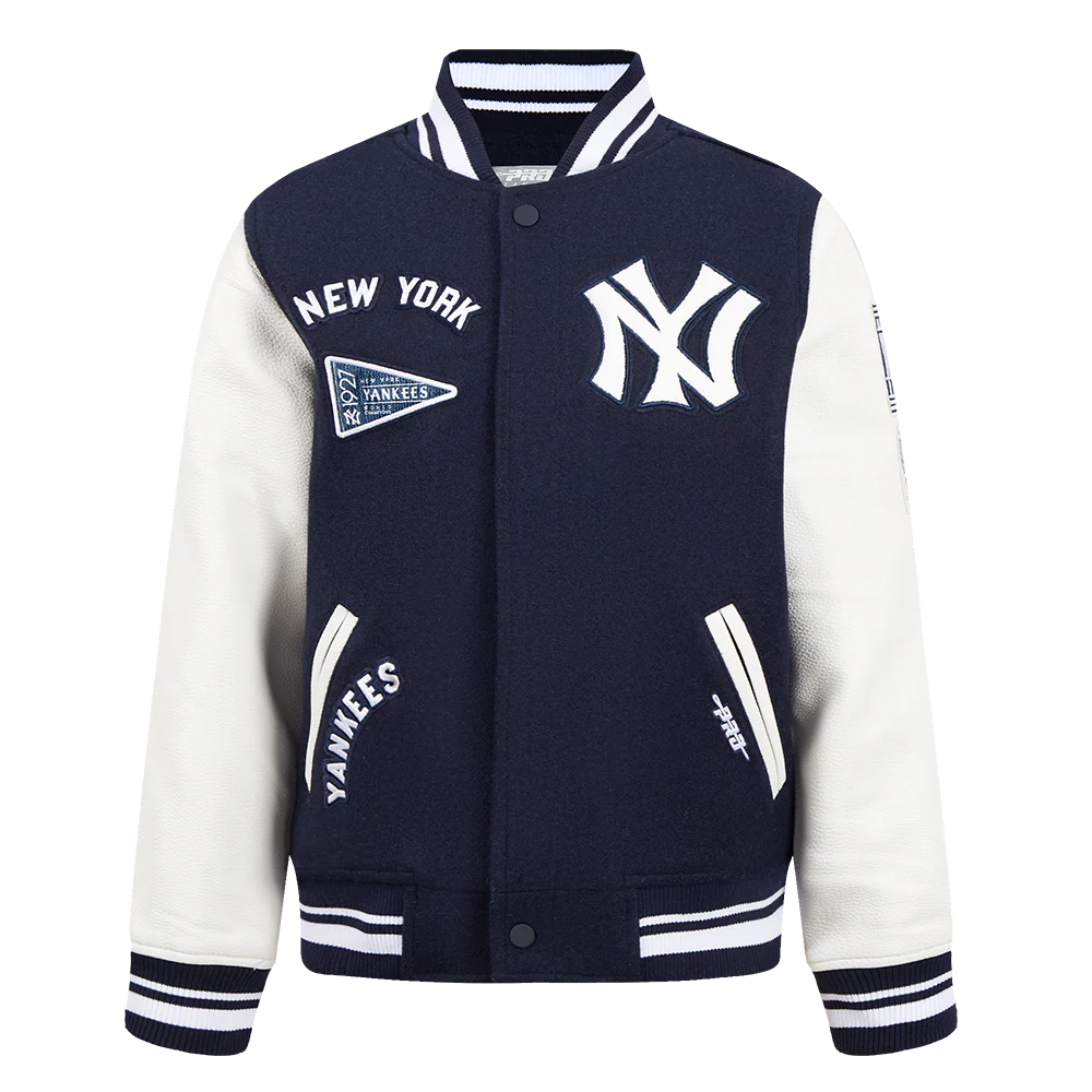 MLB NEW YORK YANKEES RETRO CLASSIC BIG BOYS RIB WOOL VARSITY JACKET