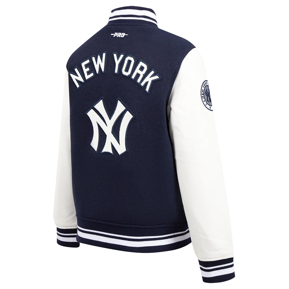 MLB NEW YORK YANKEES RETRO CLASSIC BIG BOYS RIB WOOL VARSITY JACKET
