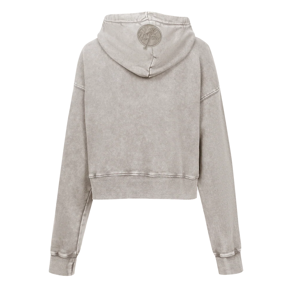 MLB NEW YORK YANKEES WASHED CLASSIC WOMEN'S ENZYME WASH FT CROPPED PO