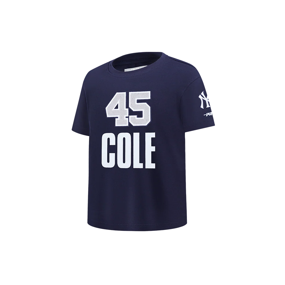 MLB NEW YORK YANKEES GERRIT COLE #45 CLASSIC PLAYER NAME AND NUMBER LITTLE BOY'S TEE