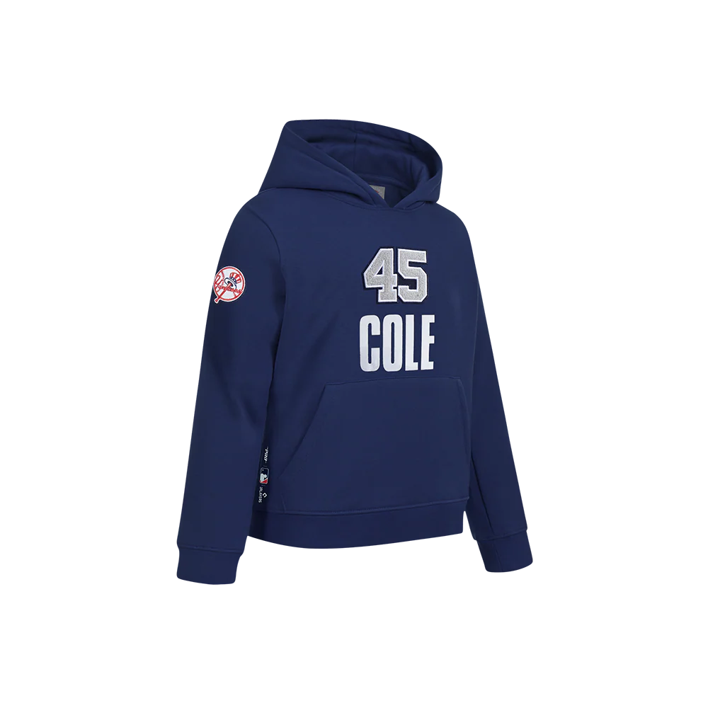 MLB NEW YORK YANKEES GERRIT COLE #45 CLASSIC PLAYER NAME AND NUMBER LITTLE BOY'S PO HOODIE