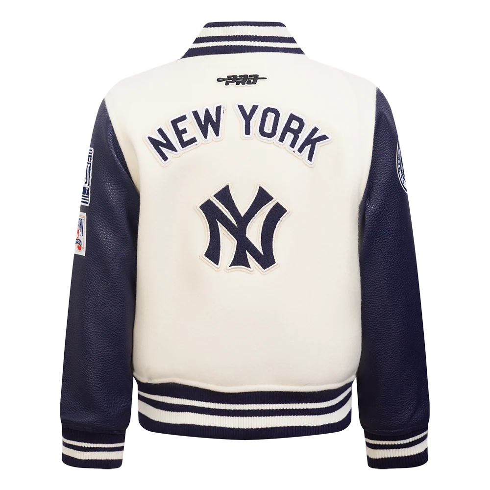 MLB NEW YORK YANKEES RETRO CLASSIC TODDLER BOYS RIB WOOL VARSITY JACKET