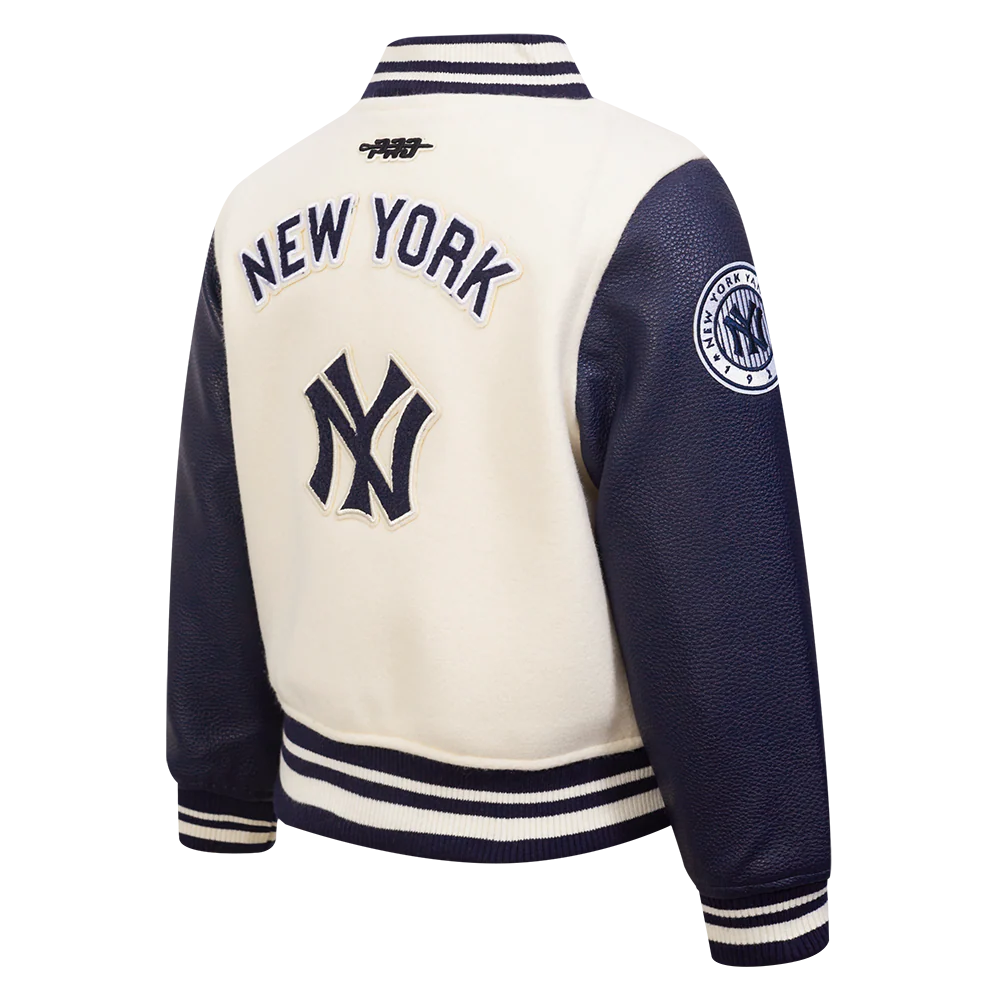 MLB NEW YORK YANKEES RETRO CLASSIC TODDLER BOYS RIB WOOL VARSITY JACKET