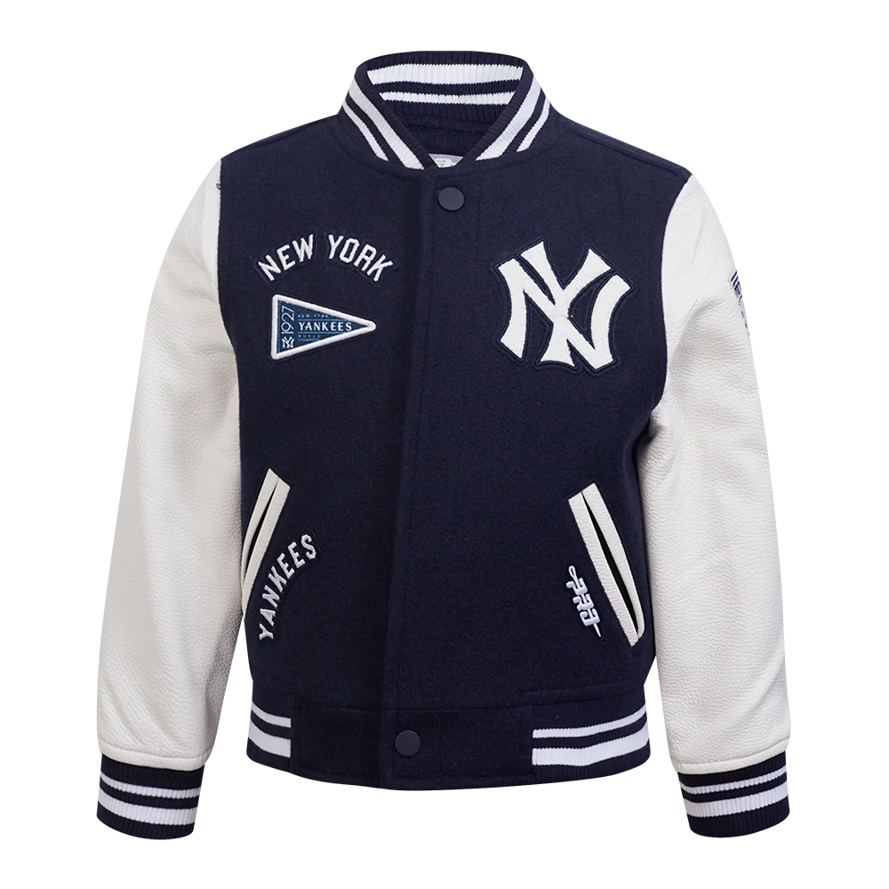 MLB NEW YORK YANKEES RETRO CLASSIC TODDLER BOYS RIB WOOL VARSITY JACKET