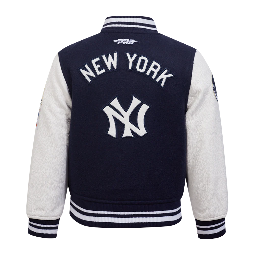 MLB NEW YORK YANKEES RETRO CLASSIC TODDLER BOYS RIB WOOL VARSITY JACKET