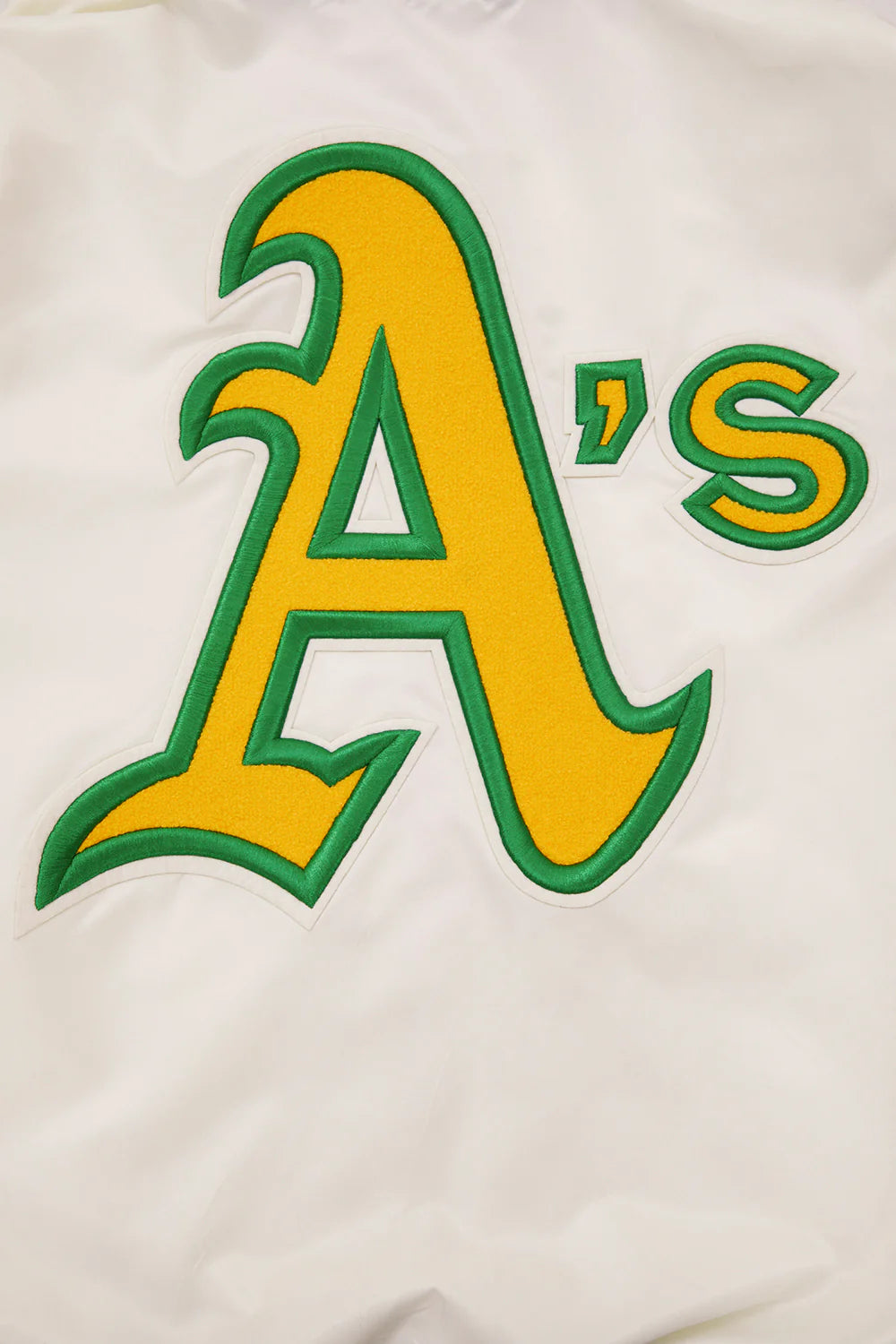 MLB OAKLAND ATHLETICS RETRO CLASSIC MEN'S RIB SATIN JACKET