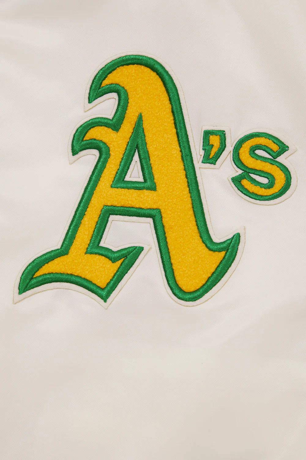 MLB OAKLAND ATHLETICS RETRO CLASSIC MEN'S RIB SATIN JACKET