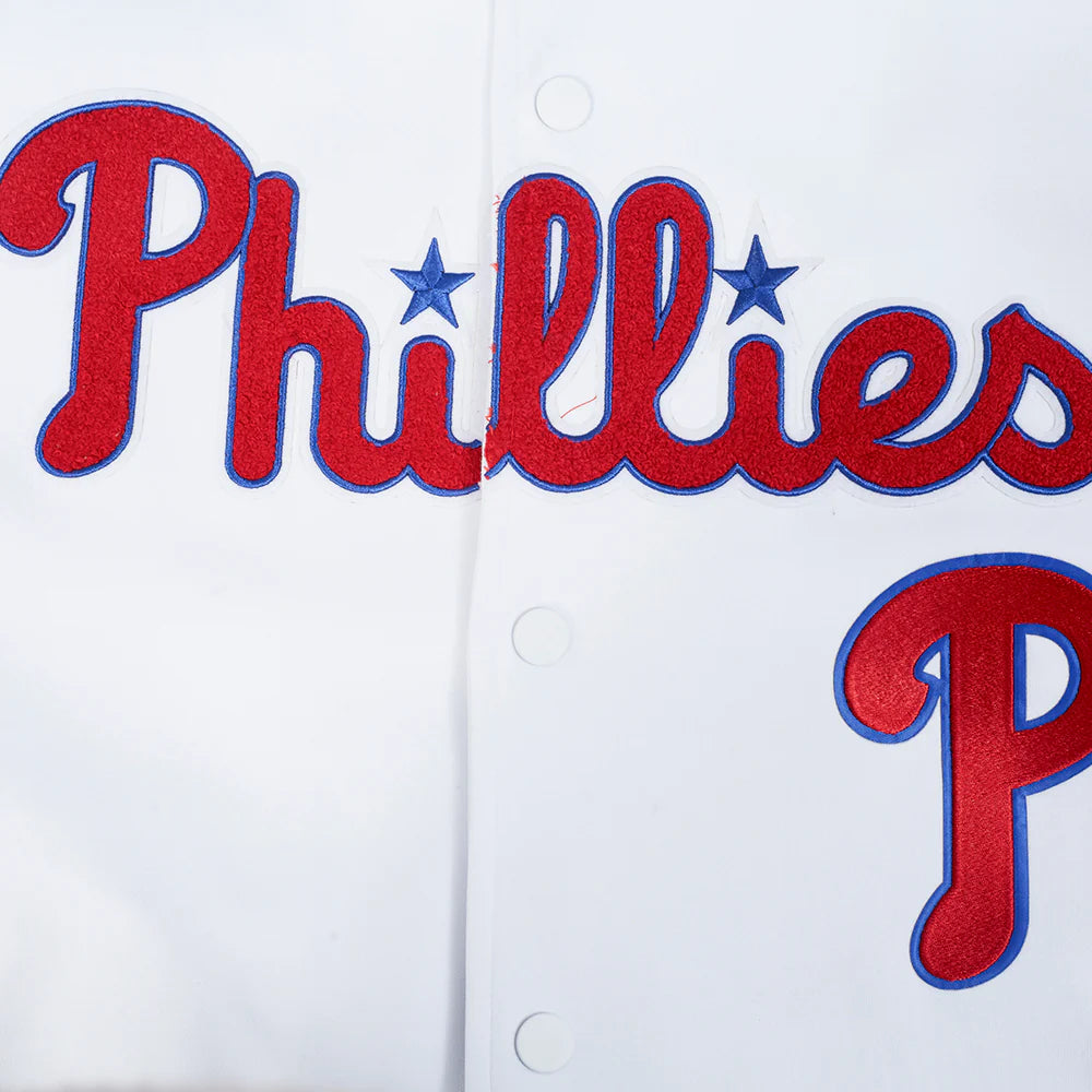 MLB PHILADELPHIA PHILLIES CURRENT LOGO PRO GAME DAY MEN'S DOUBLE KNIT JACKET