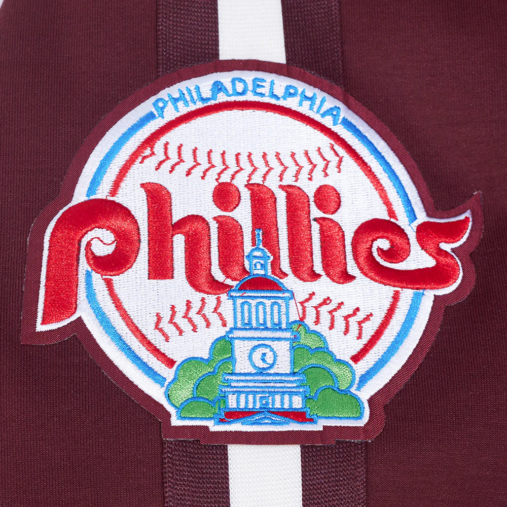 MLB PHILADELPHIA PHILLIES COOPERSTOWN LOGO PRO GAME DAY MEN'S DOUBLE KNIT JACKET