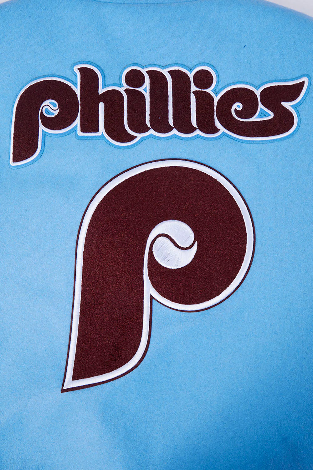 MLB PHILADELPHIA PHILLIES RETRO CLASSIC MEN'S RIB WOOL VARSITY JACKET