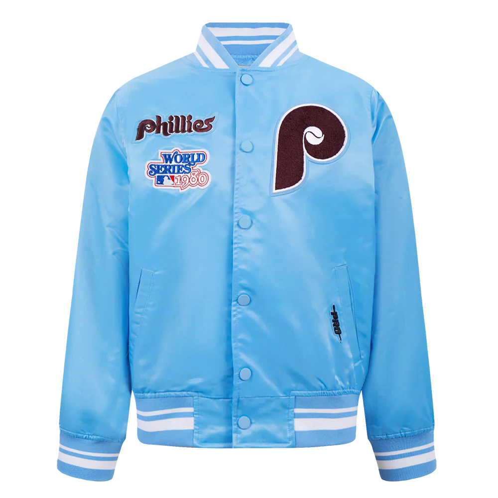 MLB PHILADELPHIA PHILLIES RETRO CLASSIC BIG BOYS RIB SATIN JACKET