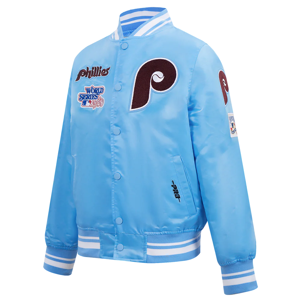 MLB PHILADELPHIA PHILLIES RETRO CLASSIC BIG BOYS RIB SATIN JACKET