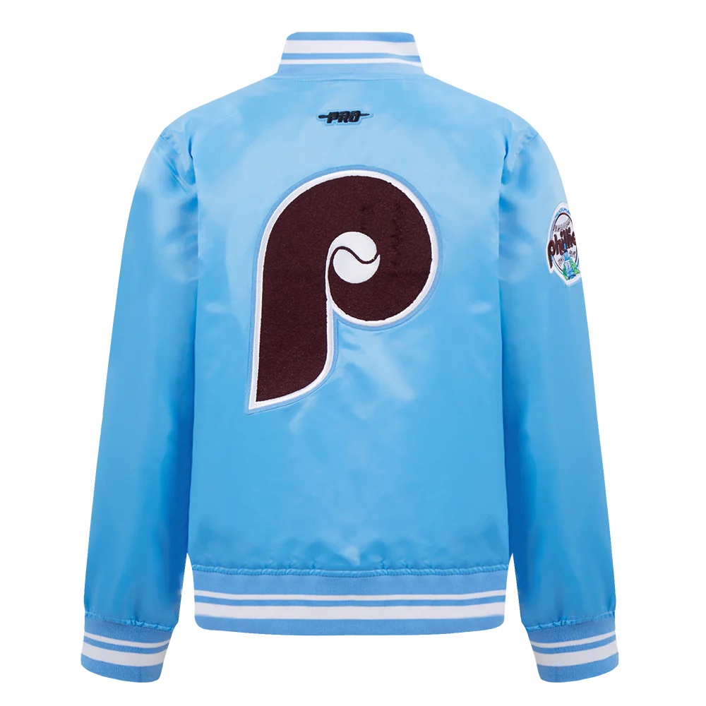 MLB PHILADELPHIA PHILLIES RETRO CLASSIC BIG BOYS RIB SATIN JACKET