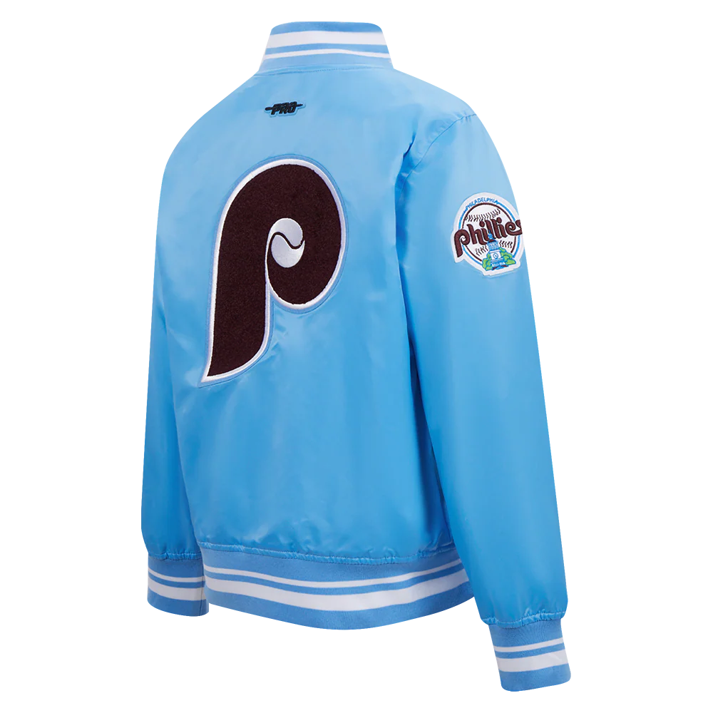MLB PHILADELPHIA PHILLIES RETRO CLASSIC BIG BOYS RIB SATIN JACKET