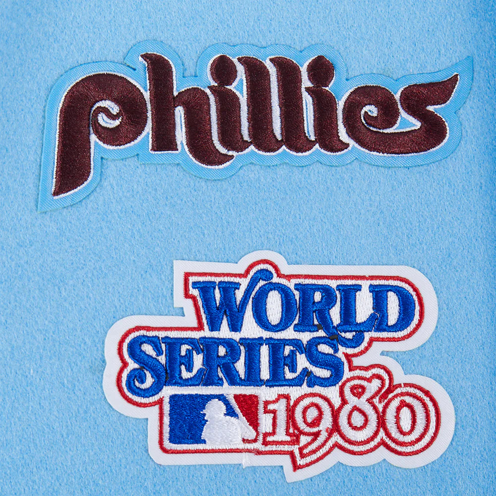 MLB PHILADELPHIA PHILLIES RETRO CLASSIC BIG BOYS RIB WOOL VARSITY JACKET