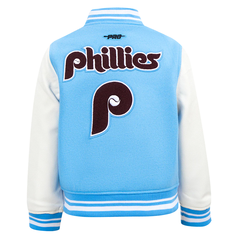 MLB PHILADELPHIA PHILLIES RETRO CLASSIC LITTLE BOYS RIB WOOL VARSITY JACK