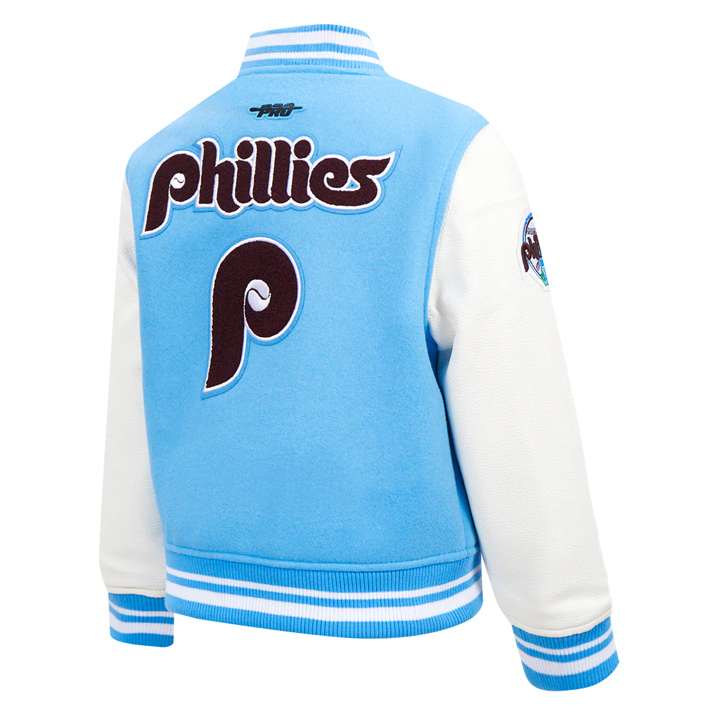 MLB PHILADELPHIA PHILLIES RETRO CLASSIC LITTLE BOYS RIB WOOL VARSITY JACK