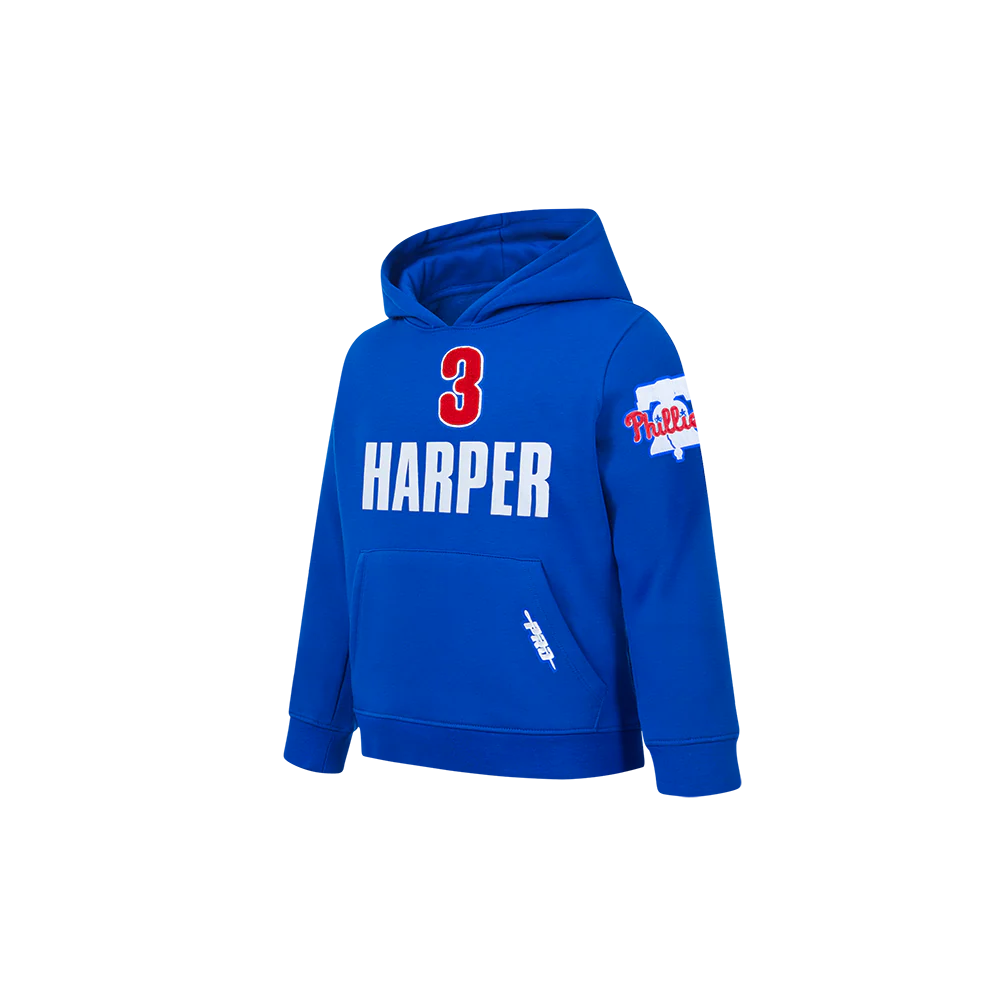 MLB PHILADELPHIA PHILLIES BRYCE HARPER #3 CLASSIC PLAYER NAME AND NUMBER TODDLER BOY'S PO HOODIE