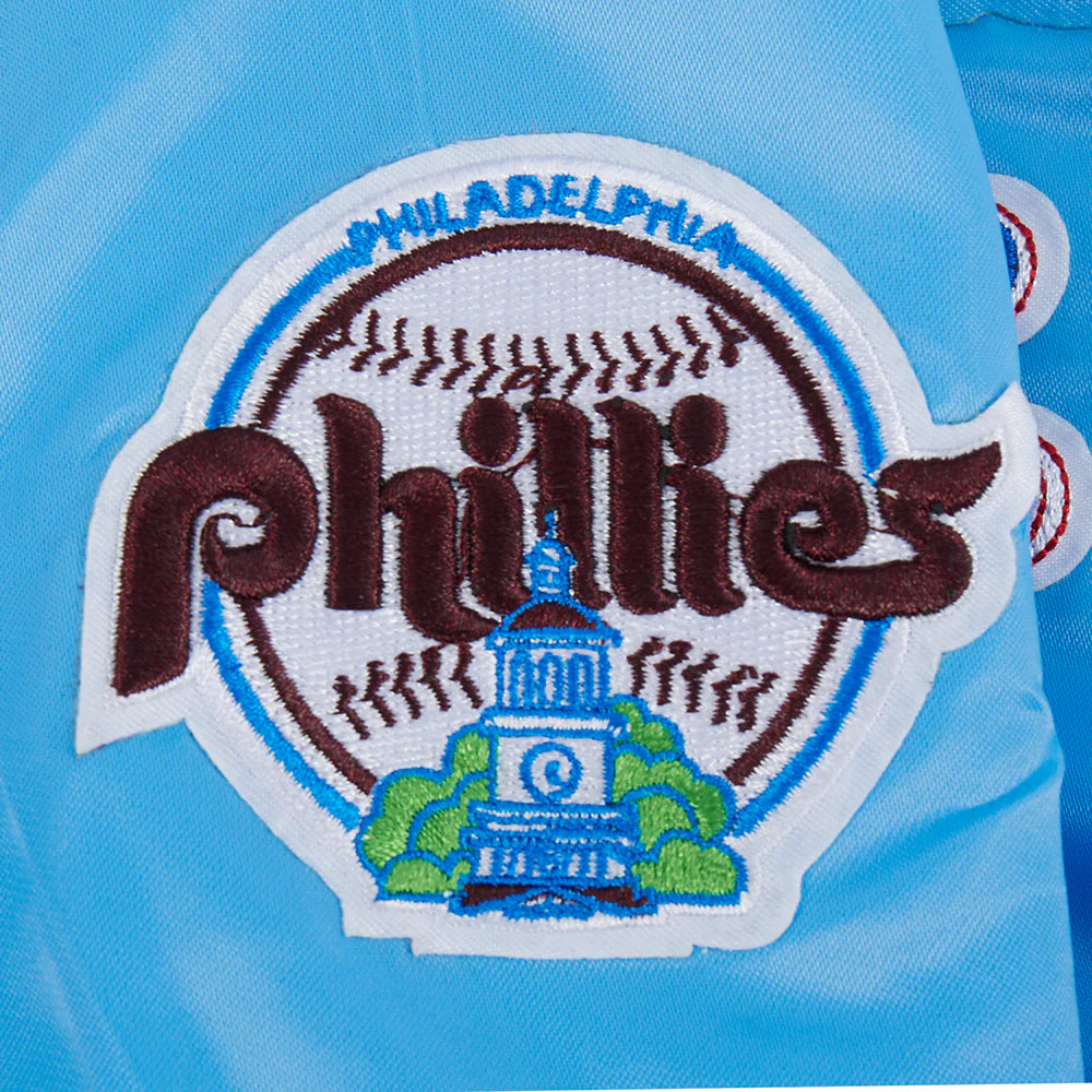 MLB PHILADELPHIA PHILLIES RETRO CLASSIC TODDLER BOYS RIB SATIN JACKET