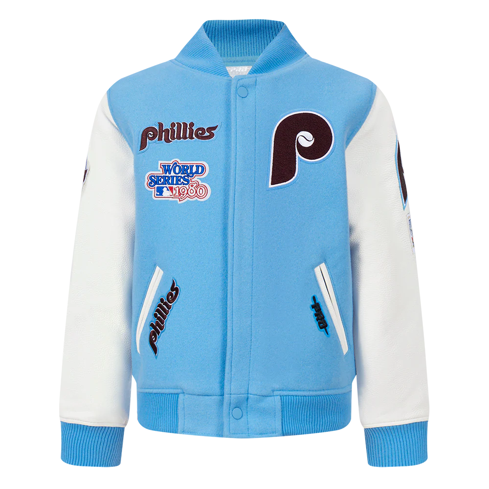 MLB PHILADELPHIA PHILLIES RETRO CLASSIC TODDLER BOYS RIB WOOL VARSITY JACK