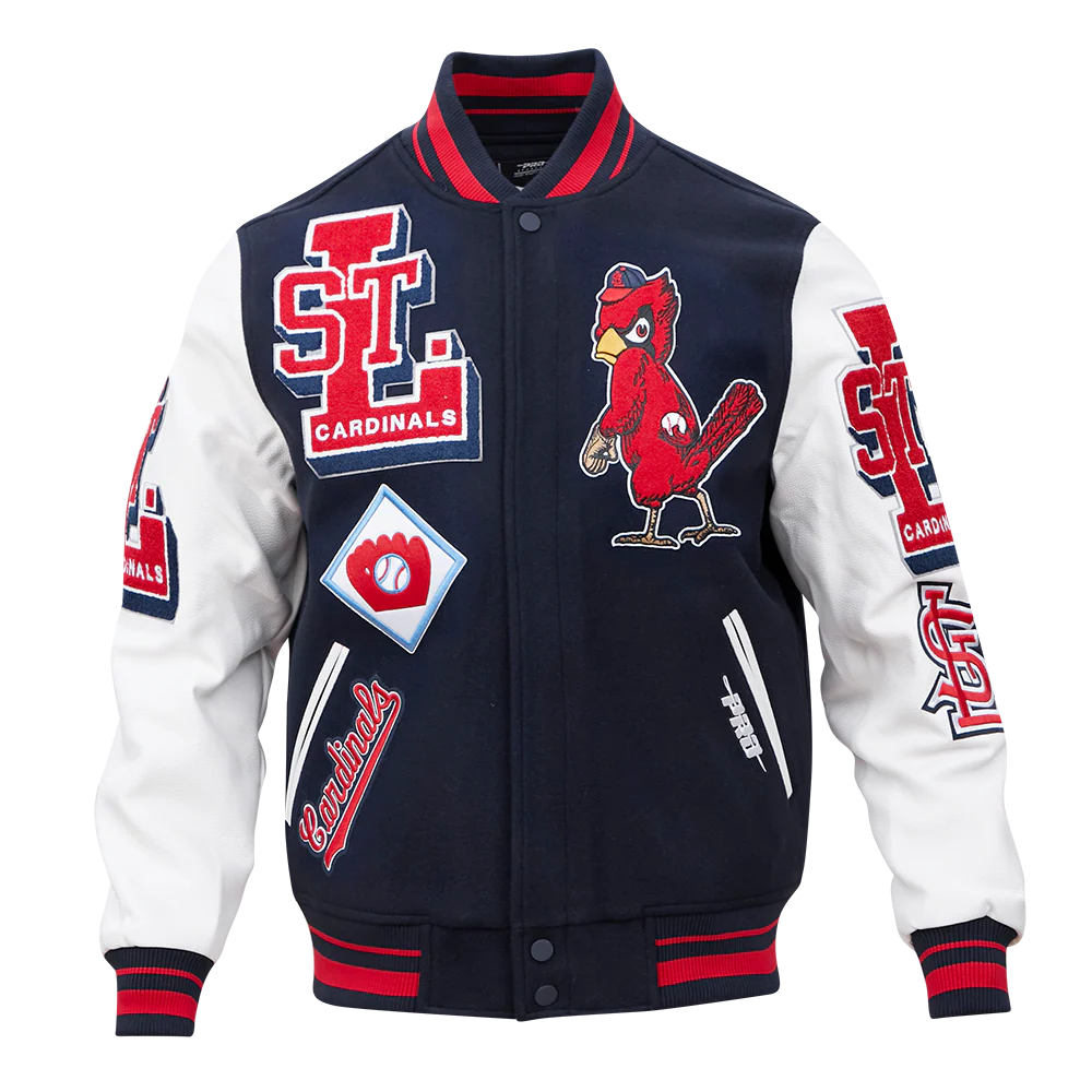 MLB ST. LOUIS CARDINALS RETRO MASHUP MEN'S RIB WOOL VARSITY JACKET