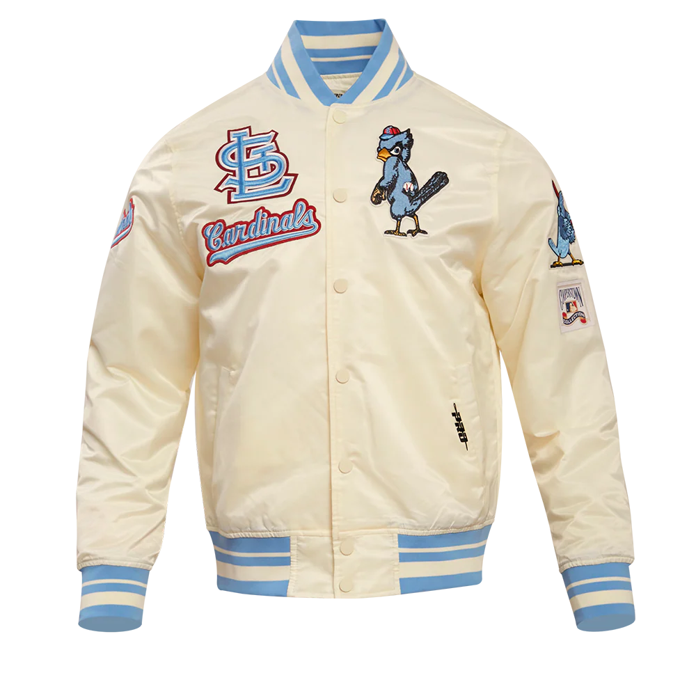 MLB ST. LOUIS CARDINALS RETRO CLASSIC MEN'S RIB SATIN JACKET