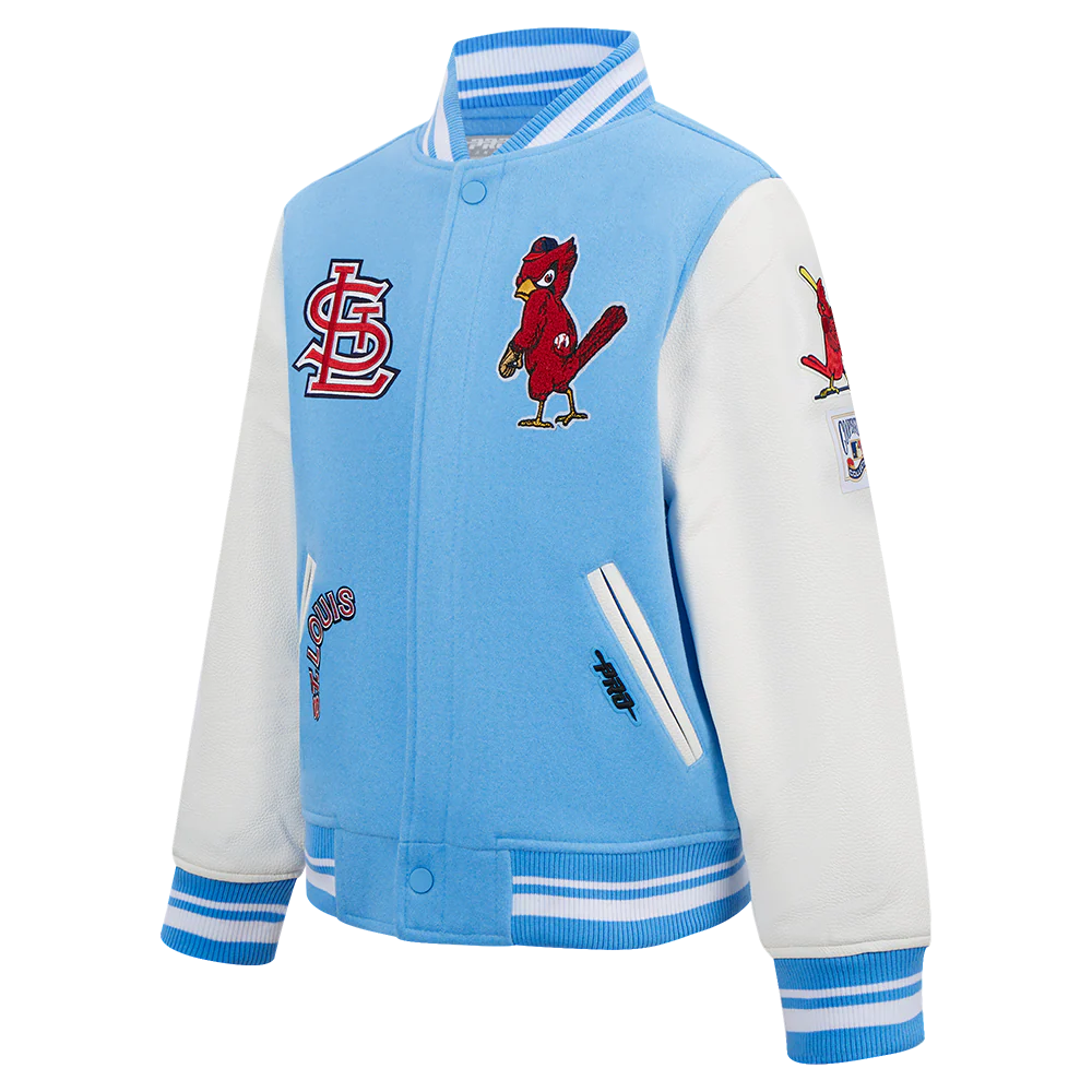 MLB ST. LOUIS CARDINALS RETRO CLASSIC BIG BOYS RIB WOOL VARSITY JACKET