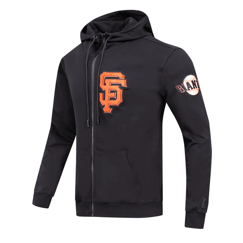MLB SAN FRANCISCO GIANTS CLASSIC CHENILLE MEN'S FULL ZIP PULLOVER HOODIE