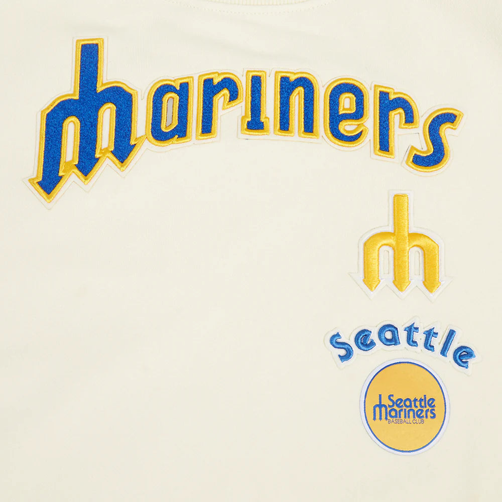MLB SEATTLE MARINERS RETRO CLASSIC WOMEN'S RIB CREWNECK