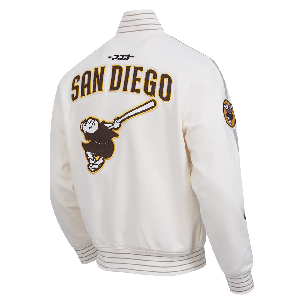 MLB SAN DIEGO PADRES CURRENT LOGO PRO GAME DAY MEN'S DOUBLE KNIT JACKET