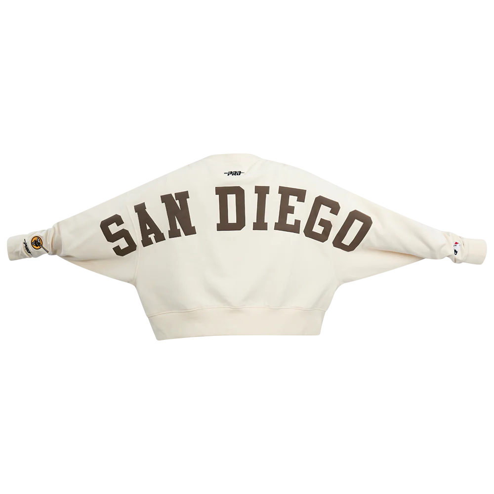 MLB SAN DIEGO PADRES WINGSPAN WOMEN'S FLEECE CREWNECK