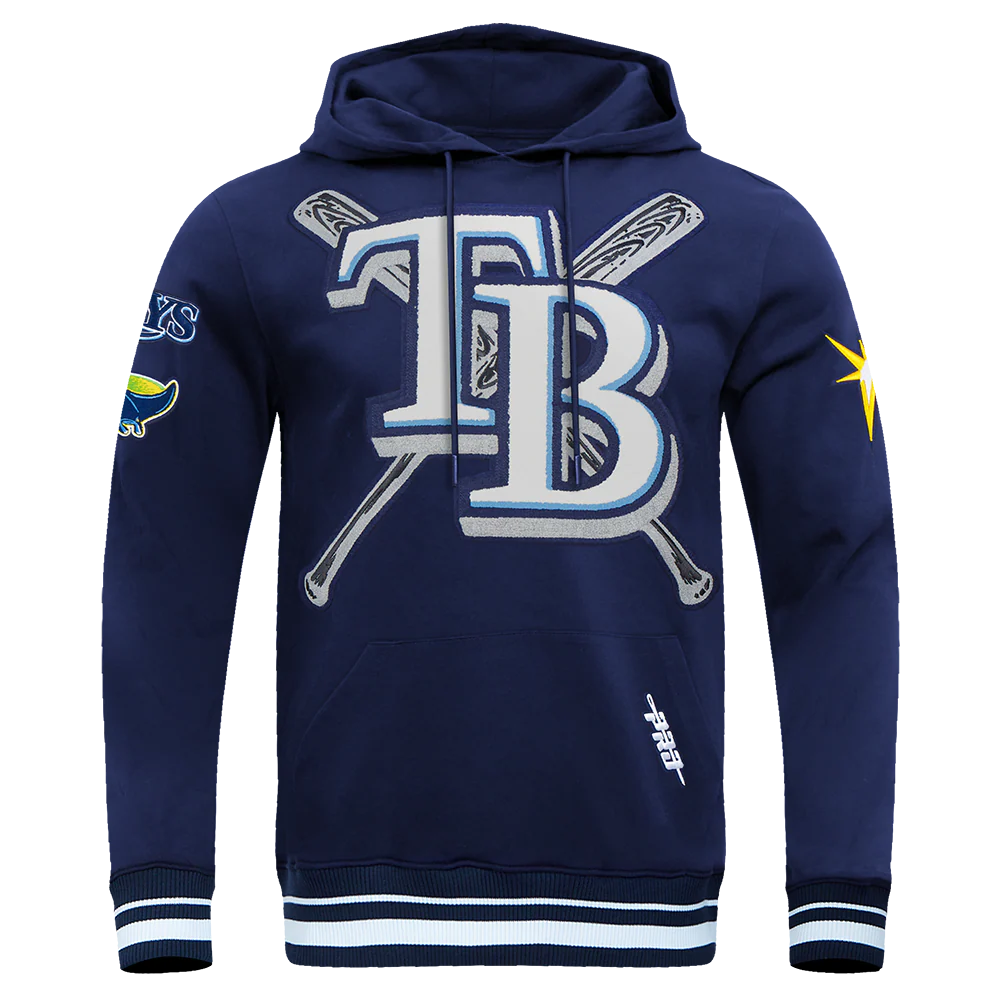 MLB TAMPA BAY RAYS MASHUP MEN'S RIB PULLOVER HOODIE