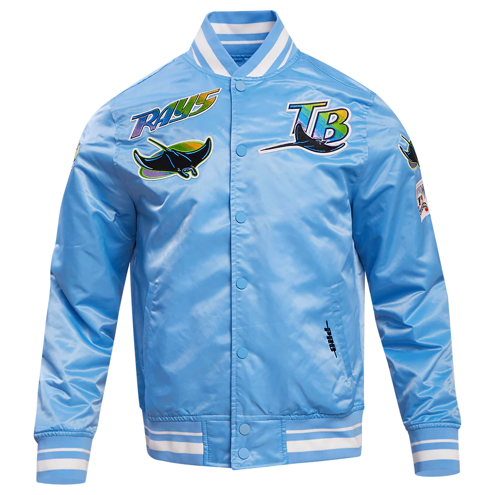 MLB TAMPA DEVIL RAYS RETRO CLASSIC MEN'S RIB SATIN JACKET