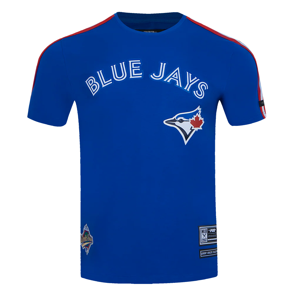 MLB TORONTO BLUE JAYS CLASSIC MESH MEN'S SINGLE JERSEY STRIPED TOP