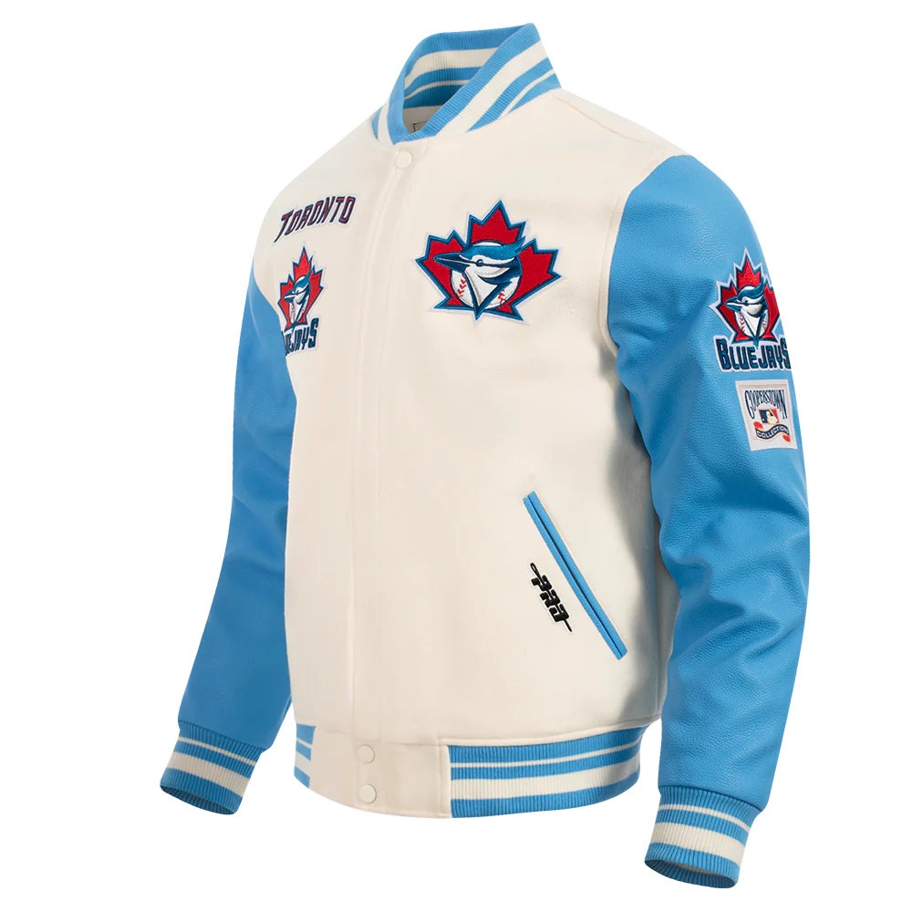 MLB TORONTO BLUE JAYS RETRO CLASSIC MEN'S RIB WOOL VARSITY JACKET