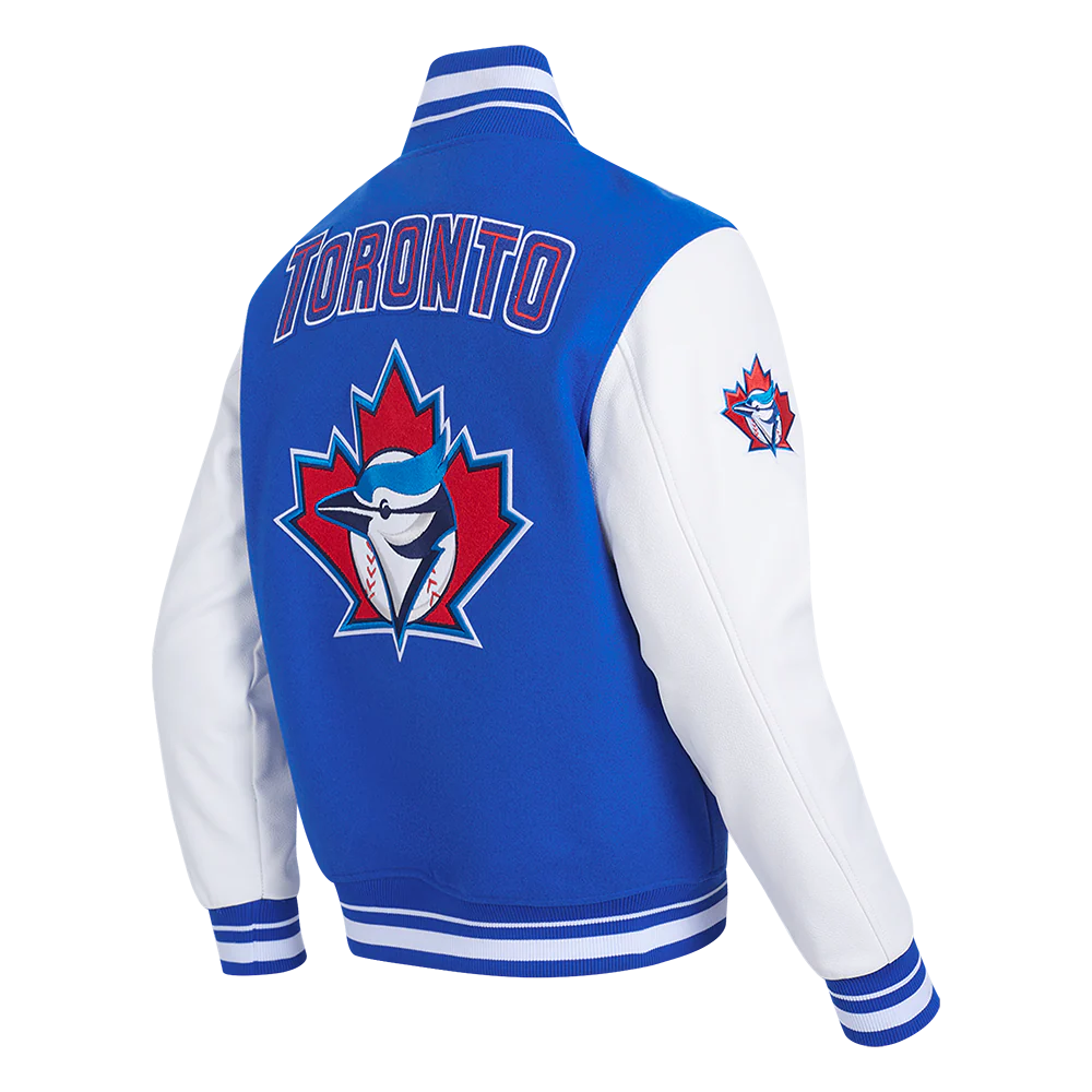 MLB TORONTO BLUE JAYS RETRO CLASSIC MEN'S RIB WOOL VARSITY JACKET