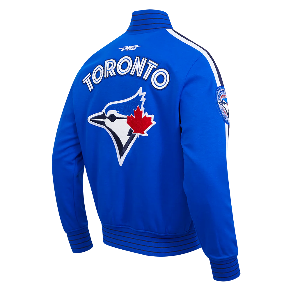 MLB TORONTO BLUE JACKETYS CURRENT LOGO PRO GAME DAY MEN'S DOUBLE KNIT JACKET