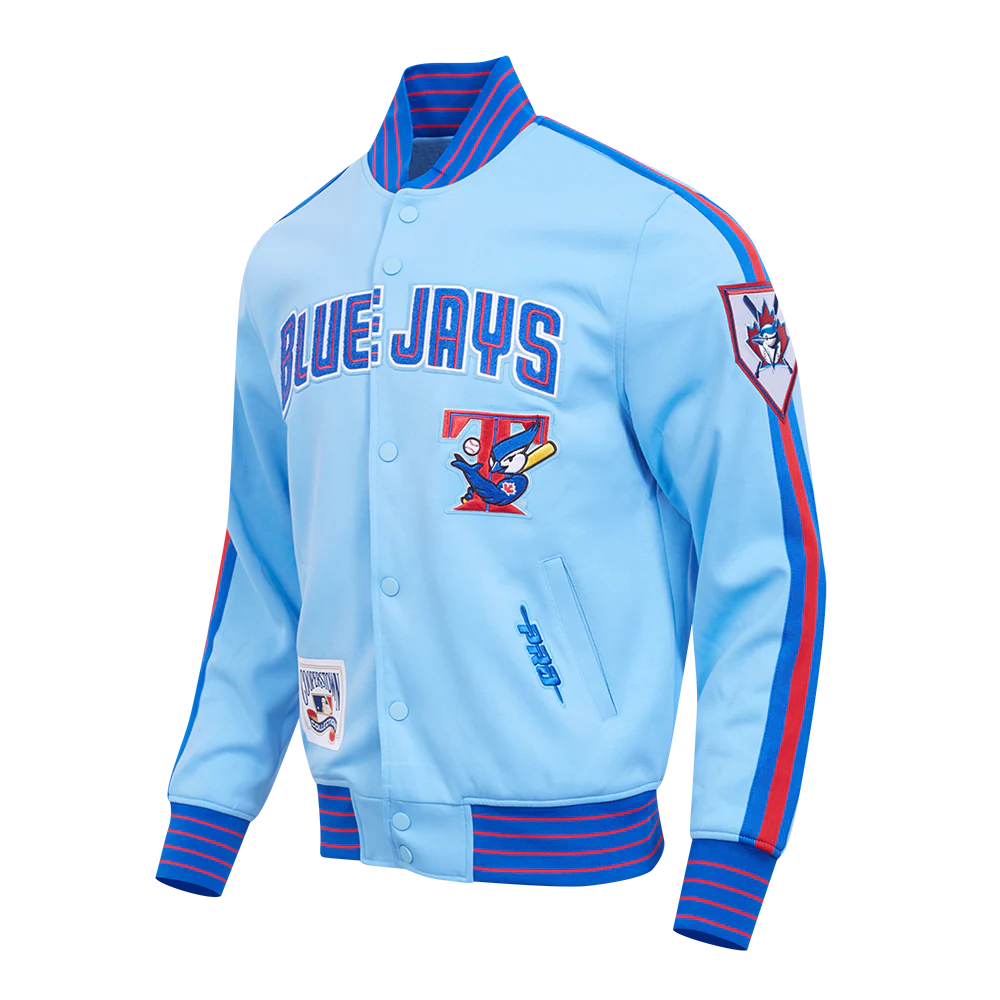 MLB TORONTO BLUE JACKETS COOPERSTOWN LOGO PRO GAME DAY MEN'S DOUBLE KNIT JACKET