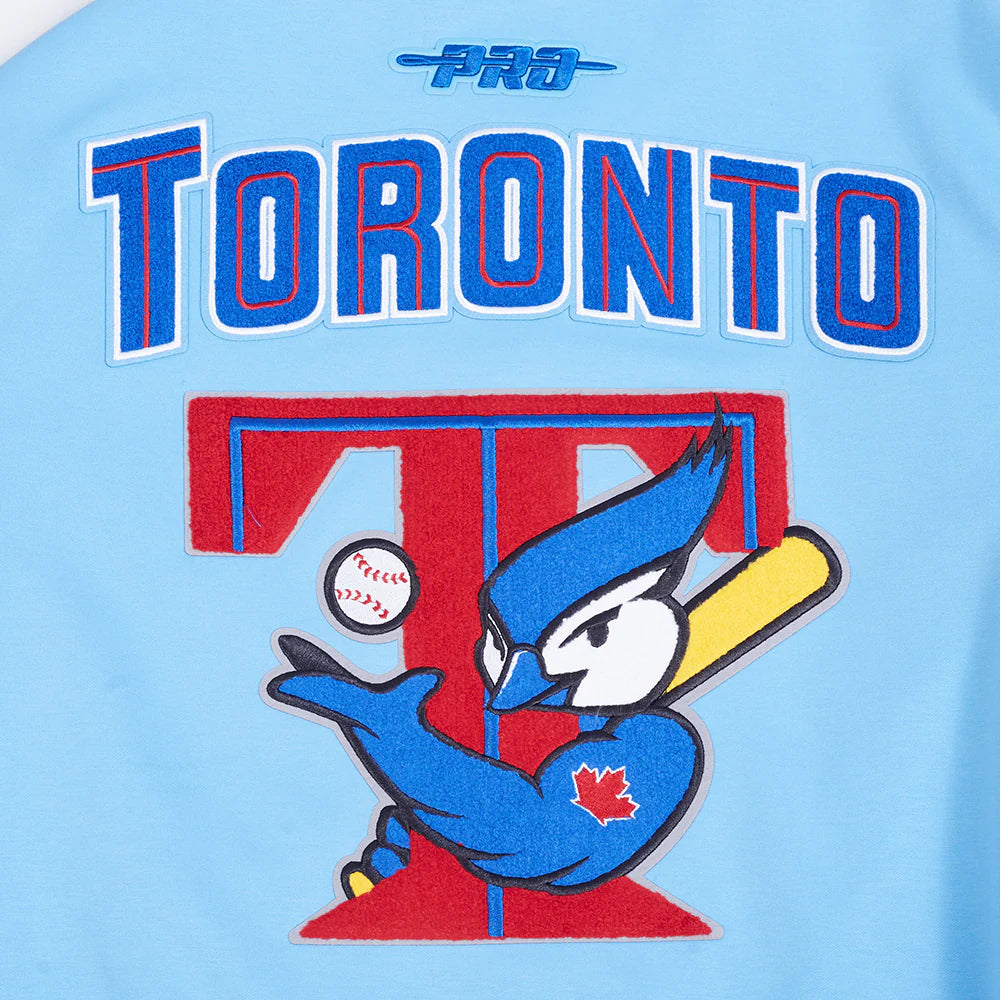 MLB TORONTO BLUE JACKETS COOPERSTOWN LOGO PRO GAME DAY MEN'S DOUBLE KNIT JACKET