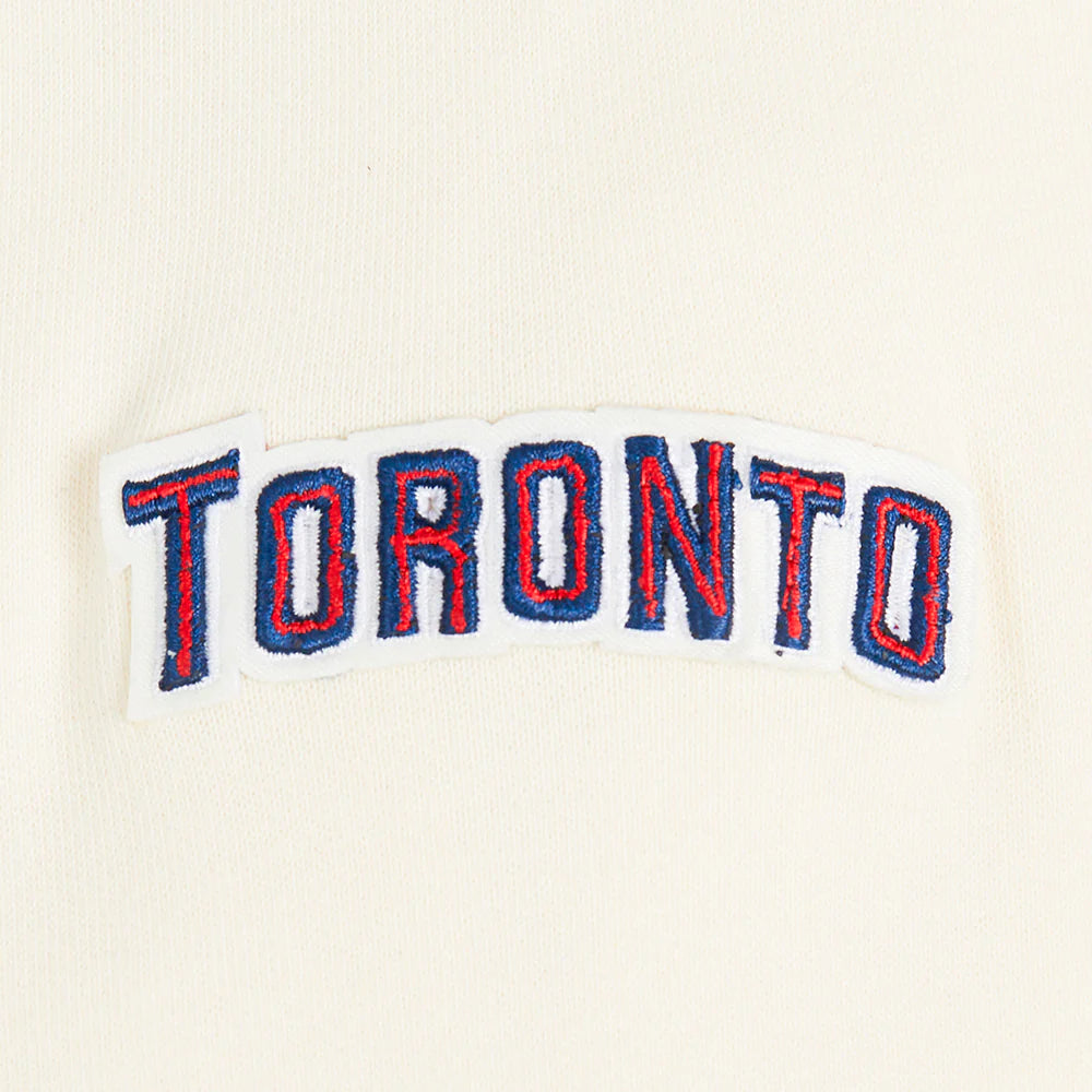 MLB TORONTO BLUE JAYS RETRO CLASSIC WOMEN'S RIB CROPPED PULLOVER HOODIE
