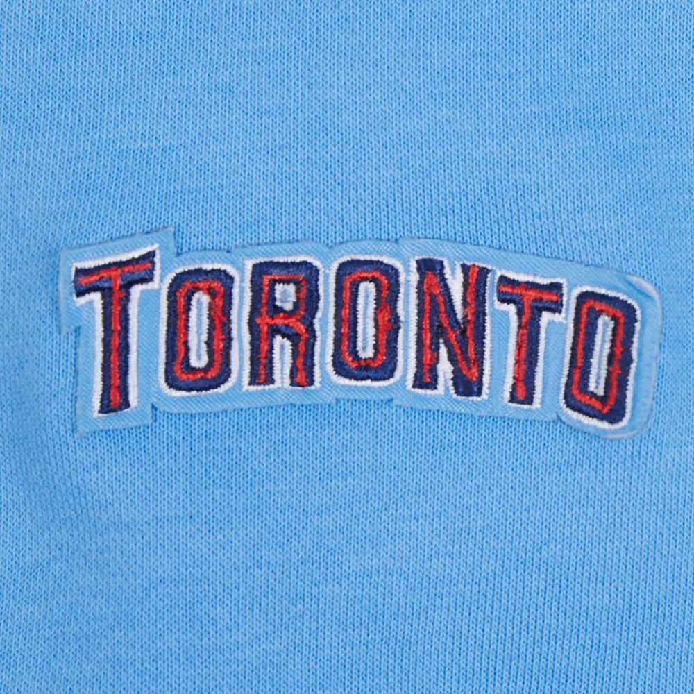 MLB TORONTO BLUE JAYS RETRO CLASSIC WOMEN'S RIB CROPPED PULLOVER HOODIE