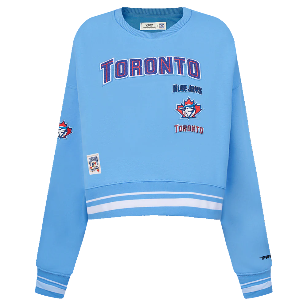 MLB TORONTO BLUE JAYS RETRO CLASSIC WOMEN'S RIB CREWNECK