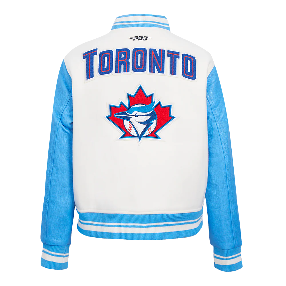 MLB TORONTO BLUE JAYS RETRO CLASSIC WOMEN'S RIB WOOL VARSITY JACKET