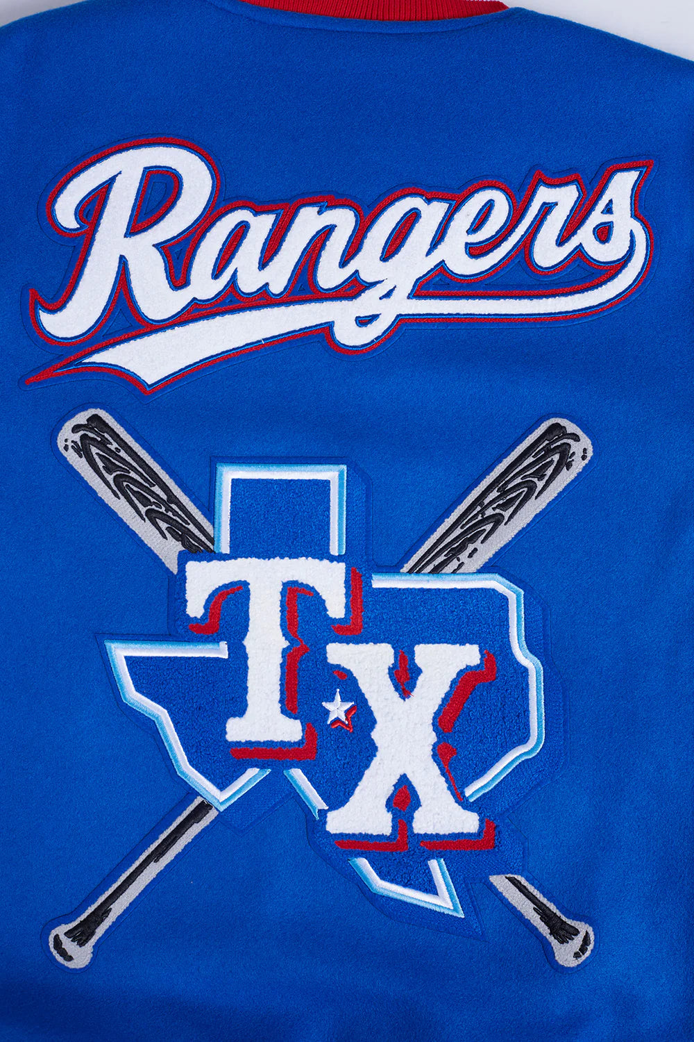 MLB TEXAS RANGERS MASHUP MEN'S RIB WOOL VARSITY JACKET