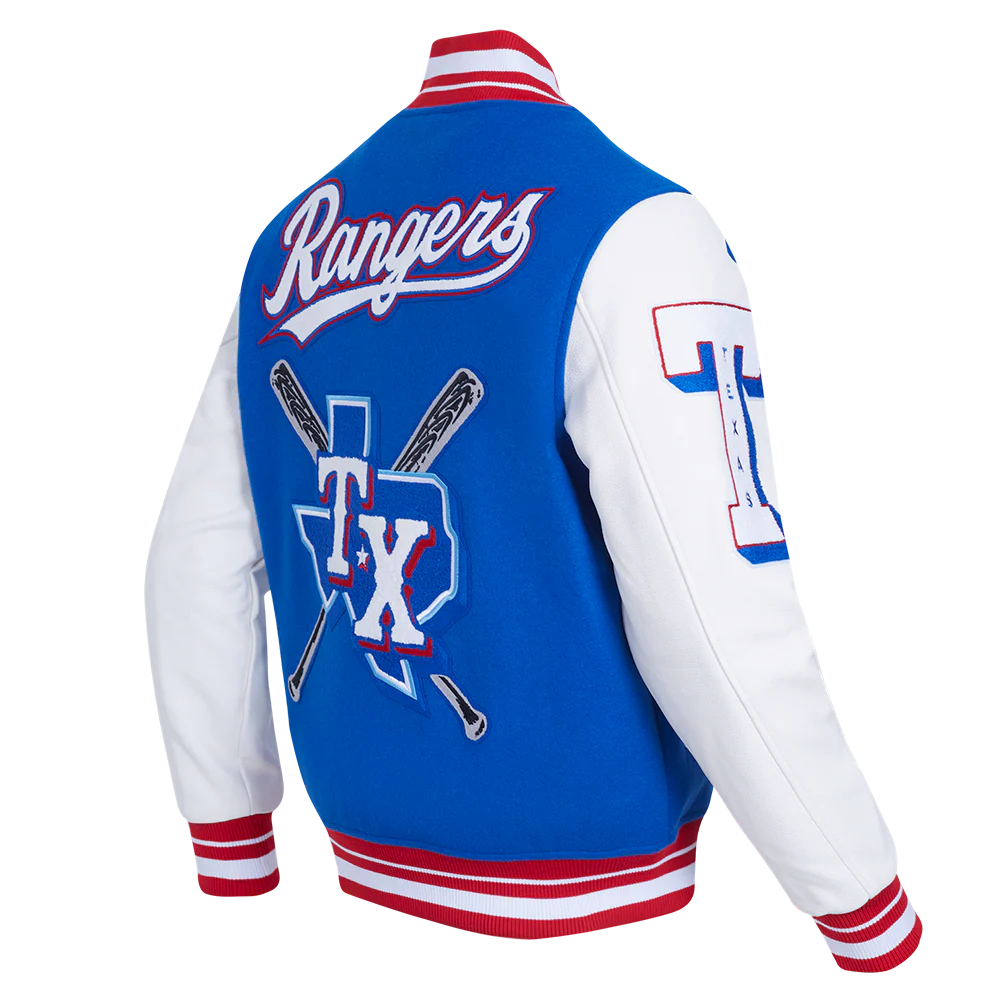 MLB TEXAS RANGERS MASHUP MEN'S RIB WOOL VARSITY JACKET