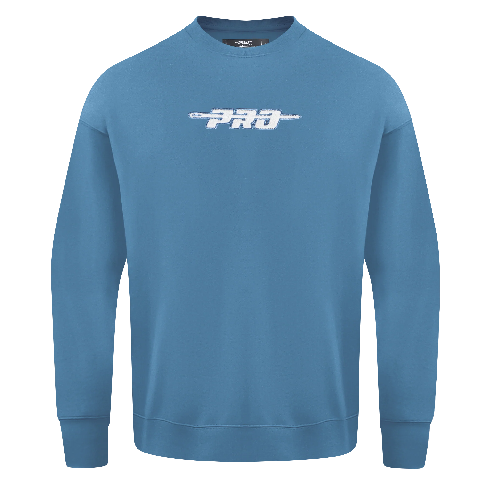 PRO STANDARD CLASSIC CHENILLE WHT LOGO MEN'S DROP SHOULDER FLC CREWNECK